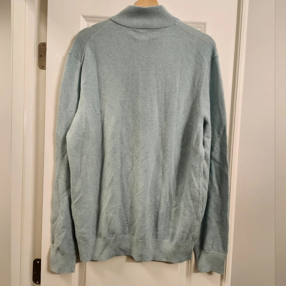 Vineyard Vines Men’s M Merino Wool Quarter Zip Sweater Blue NWOT
